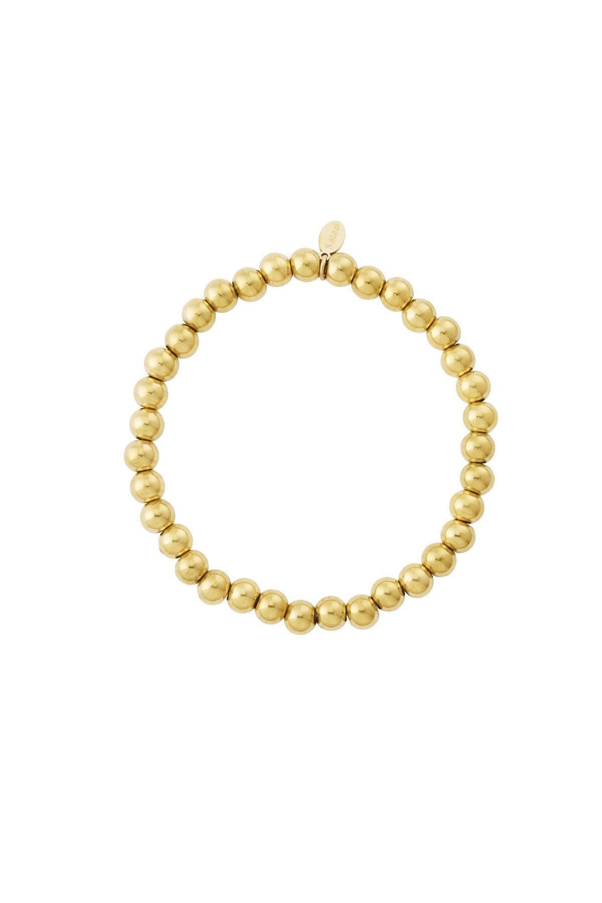 Kralenarmband met gouden kralen van 6 mm