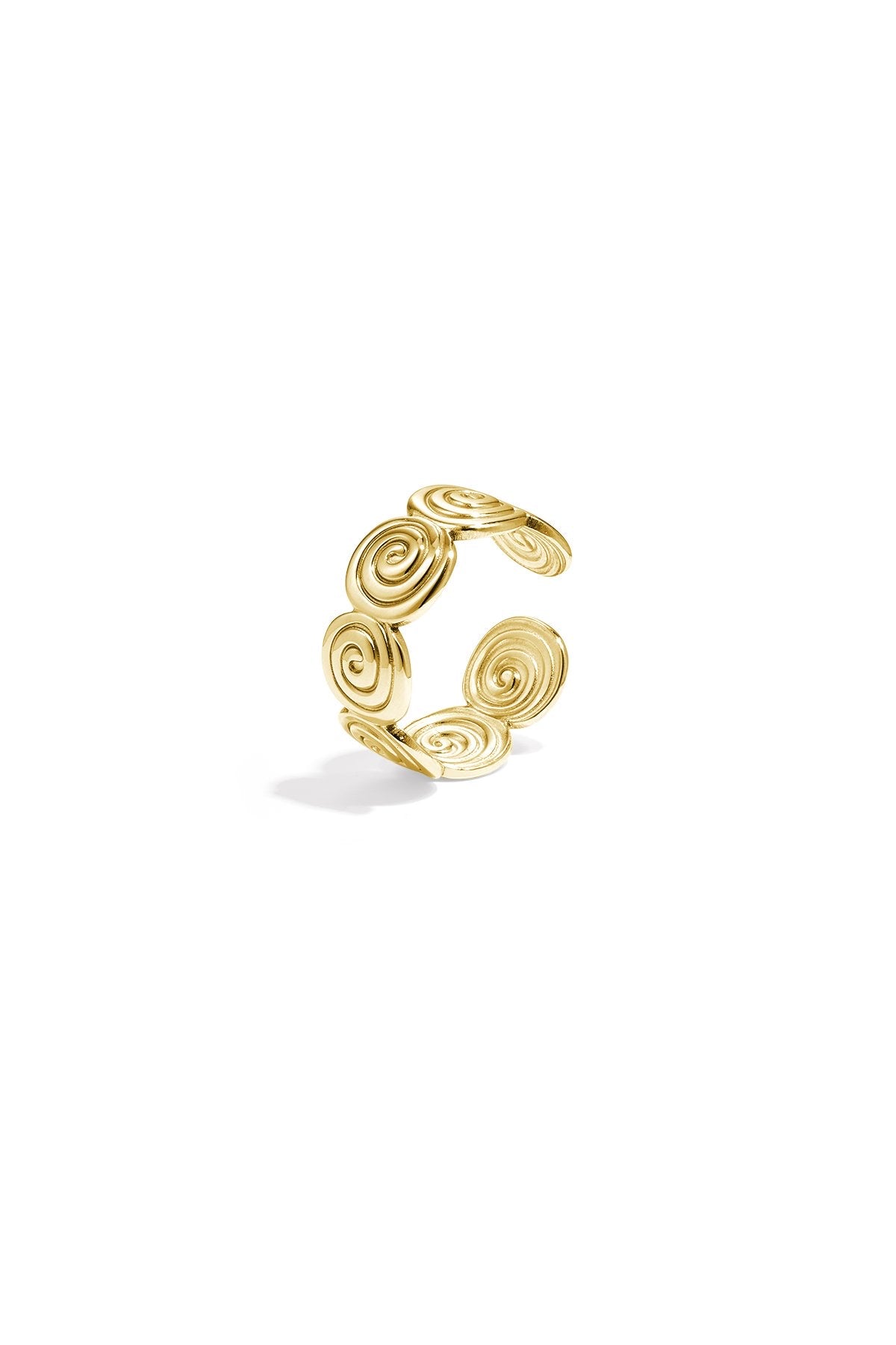 Ring met gedraaid patroon goud