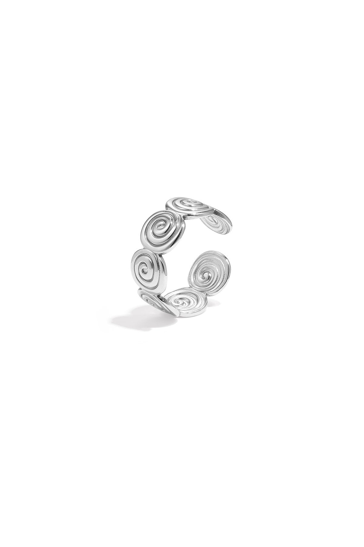 Ring met gedraaid patroon zilver